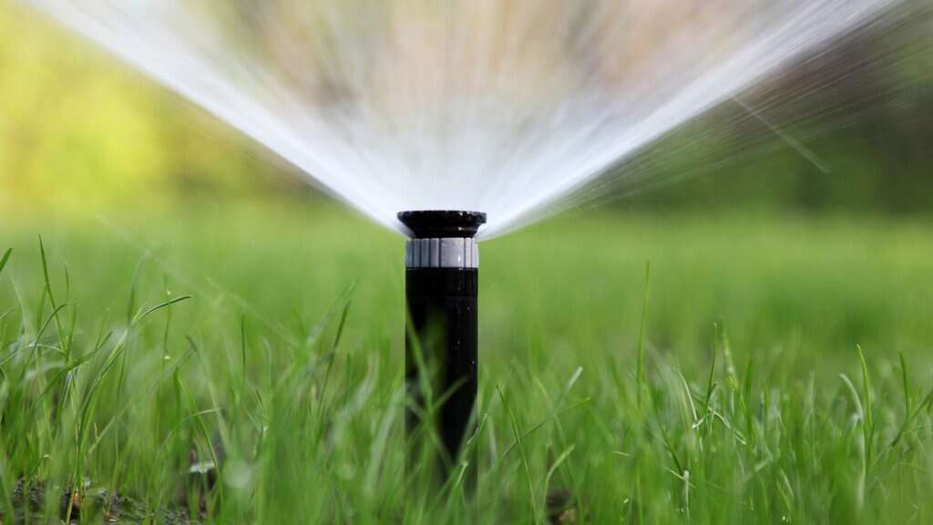 image showing a sprinkler riser coming out of the ground